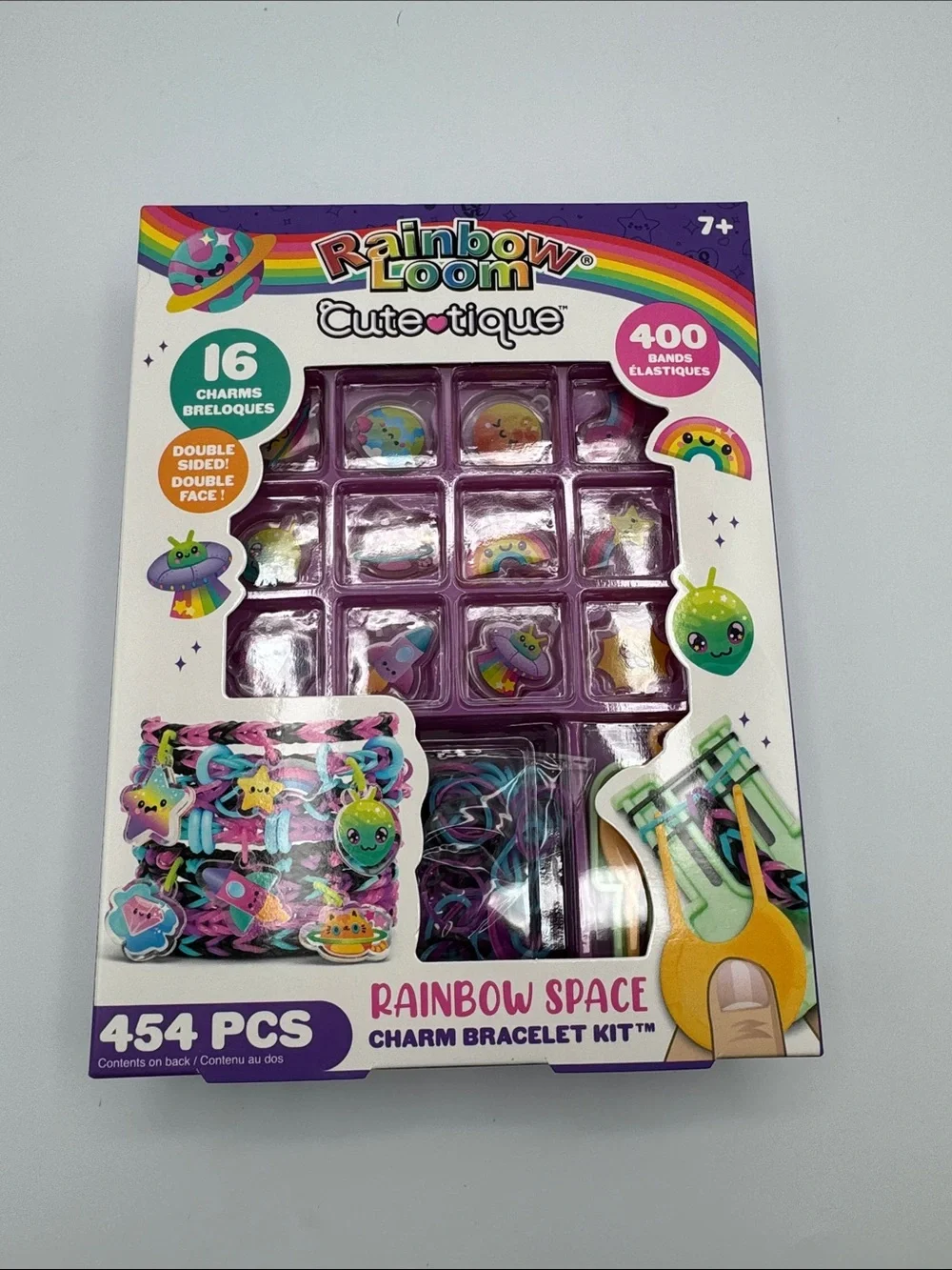 Rainbow Cute-tique Rainbow Space Charm Bracelet Kit - Purple, Pink, Blue